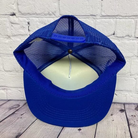 Vintage FLYGT Submersible Trucker Hat Mesh Cap Adjustable Snapback Blue - Picture 5 of 6